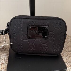 Michael Kors Black Embossed wristlet